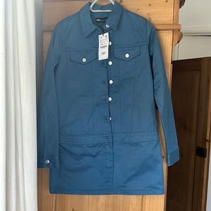 Zara Blue Denim Button-down Dress